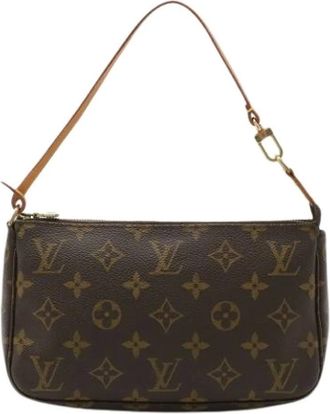 Louis Vuitton Pre-owned Shoulder Bags, female, Brown, Size: ONE SIZE Pre-owned Monogram Pochette