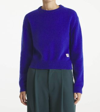 Le Mont St Michel Salvino Knitted Long Sleeve Sweater In Blue