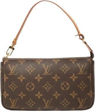 Louis Vuitton Pre-owned Pochette Accessoires - Dames - Vintage Mini Tas - Bruin - ONE Size - Leer - Vintage