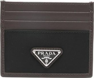 Prada Portacarte con applicazione logo - Nero