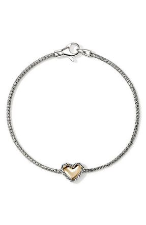 John Hardy Essential Heart Bracelet in Silver at Nordstrom, Size Medium