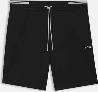 HUGO BOSS Herenshorts Boss Zone met streepdetails in zwart