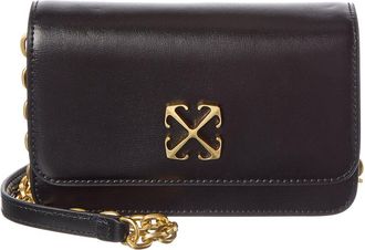 Off-white Leather Wallet On A Chain