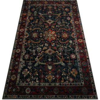 RugsX Alfombra De Lana Polonia Verano Ornamento, Marco Azul Oscuro Blue 200x300 Cm