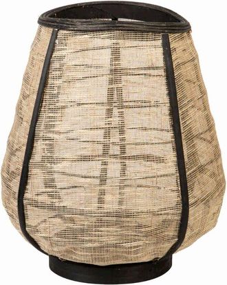 Adda Home Adda Home - Farol Bambu-lino Natural-negro 33x33x39,5 Cm