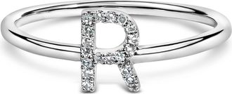 House of Brilliance 10K Gold Diamond Accent Initial A-Z Ring