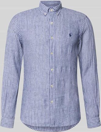 Polo Ralph Lauren Slim Fit Freizeithemd aus reinem Leinen in Marine, Gr&ouml;&szlig;e XXL