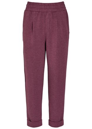 Varley The Rolled Cuff Pant 25in Stretch-jersey Sweatpants - Burgundy - Xxs (UK4 / Xxs)