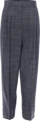 Fabiana Filippi Carrot Fit Pants in Moulin&eacute; Pliss&eacute; Wool