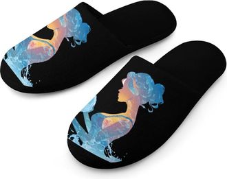 Generic Water Ball Player Mens Slippers Warm Non-Slip Houes Shose Spa Slipper for Home Bedroom