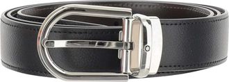 Montblanc 3 cm Omkeerbare Leren Riem - Heren - Riemen - Zwart - ONE Size - Leer - Accessoires