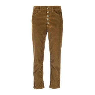Dondup Cropped Jeans - Dames - Vrijetijds broeken - Bruin - W25 - Katoen - Broeken