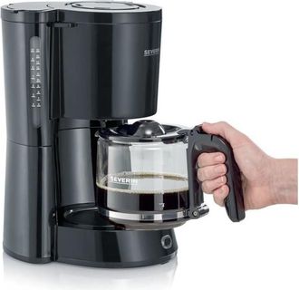 Severin Cafetera De Goteo Para 10 Tazas, Cafetera De Filtro / Cafetera Americana Con Jarra De Cristal, Con Placa Calefactora Y Desconexi&oacute;n Autom&aacute;tica, Negro, 