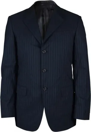 Prada Katoenen Jas - Heren - Blazers - Blauw - M - Katoen - Jassen