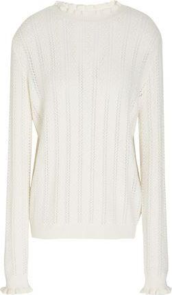 8 by YOOX COTTON BLEND POINTELLE JUMPER