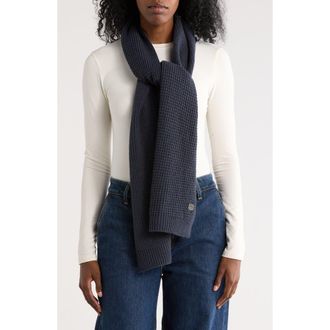 AllSaints Mixed Stitch Scarf in Colleigate Blue at Nordstrom Rack