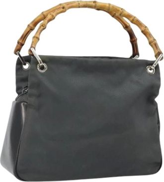 Gucci Pre-owned Handbags, female, Gray, Size: ONE SIZE Pre-owned Nylon Handbag