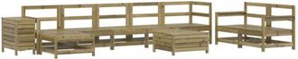 vidaXL Juego De Sof&aacute;s De Jard&iacute;n 10 Pzas Madera De Pino Impregnada Vidaxl