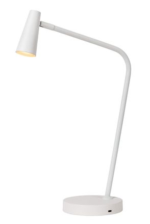 Lucide L&aacute;mpara de escritorio de metal con 1 led integrado, blanco