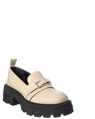 Sergio Rossi Alicia 90 Leather Platform Loafer