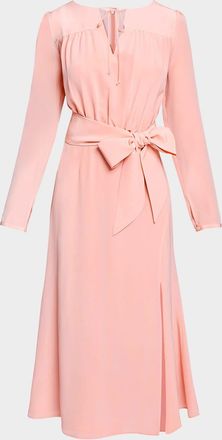 Santorelli Tessa Silk Fit-and-Flare Dress