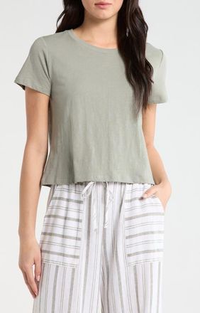 Splendid Louisa Short Sleeve T-Shirt in Eucalyptus Green at Nordstrom, Size X-Small