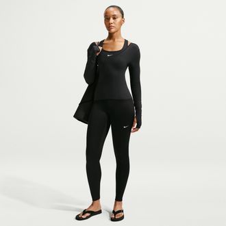Nike Womens One Therma-FIT High-Waisted Full-Length Leggings in Black | HV2298-011