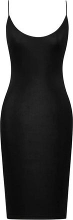 Saint Laurent Cassandre Plaque Slim Fit Midi Jurk - Dames - Jurken - Zwart - Maat: M