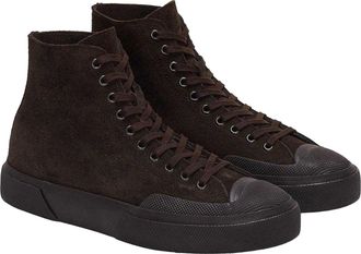 Superga Womens Mens 2433 Works Flesh Out Suede High Top Trainers (Coffee) - Brown - Size UK 5.5
