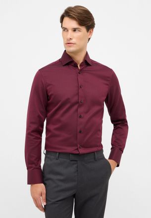 Eterna Langarmhemd ETERNA SLIM FIT, Herren, Gr. 38, Normalgr&ouml;ssen, burgunder, 100% Baumwolle, schmal, Manschette, Hemden Langarmhemd, NON IRON (b&uuml;gelfrei)