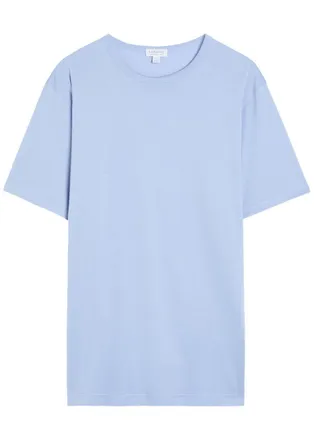 Sunspel Cotton T-shirt - Light Blue - Xxl
