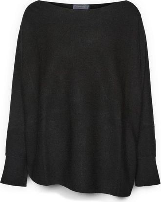 Elena Miro Viscose Trui met Bootnek - Dames - Ronde hals truien - Zwart - L - Polyester - Truien & Vesten