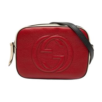 Gucci Pre-owned Leren Camera Tas - Dames - Pre-owned - Rood - Maat: ONE Size Leer