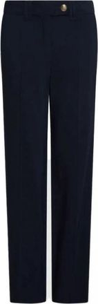 Marella Broeken > Chinos - Dames - Chinos - Blauw - S - Leer - Broeken