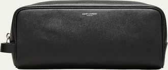 Saint Laurent Mens Leather Toiletry Bag