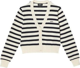 A.P.C. Chaqueta - Dames - Vesten - Beige - L - Katoen - Truien & Vesten