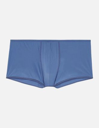 HOM Hom Mens Plume Ultra-light Boxer Trunk, Mid Blue - Size: 39/38/32
