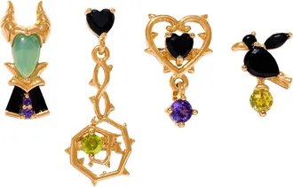 Girls Crew Disney Maleficent Stud Earring Set in Gold at Nordstrom