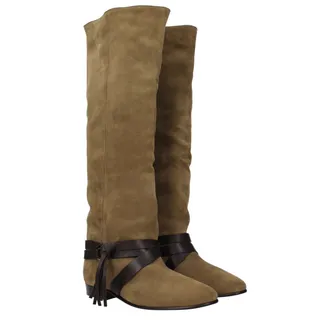 Isabel Marant Suede Over-The-Knee Boot - Brown