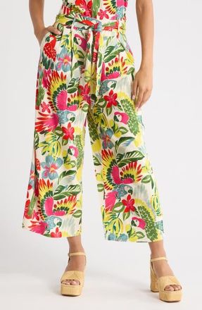 Sugarlips Wissa Tropical Bien Wide Leg Pants in Bright-Multi at Nordstrom, Size X-Small