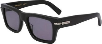 Ferragamo Square Zonnebrillen - Heren - Zonnebrillen - Zwart - 53 MM - Accessoires