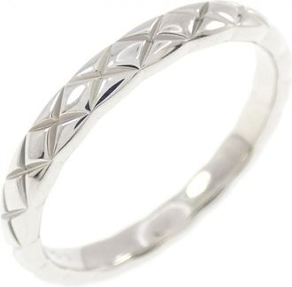 Chanel Platinum Platinum 950 Band Ring (Pre-Owned)