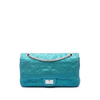 Chanel Pre-owned Leather chanel-bags - Dames - Pre-owned - Blauw - Maat: ONE Size Leer