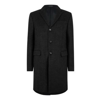 Emporio Armani Mens Emporio Armani Regular Fit Coat in Grey - Size X-Small