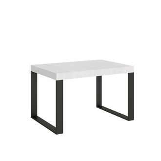 Itamoby Tavolo Allungabile 90x120/224 Cm Tecno Bianco Frassino Telaio Antracite