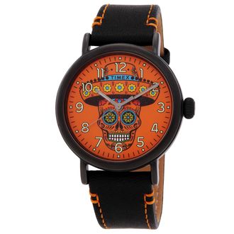 Timex Standard Dia De Los Muerto Quartz Orange Dial Mens Watch TW2V67700VQ