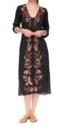 Johnny Was Button Front Dress In Black