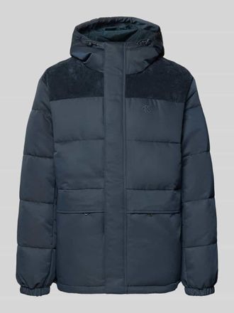 Calvin Klein Jeans Steppjacke mit verdecktem Reißverschluss und Label-Stitching in Dunkelblau, Größe XXL