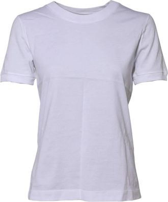 Dolce & Gabbana Wit Katoenen Ronde Hals T-shirt - Dames - T-shirts - Wit - S - Katoen - Tops