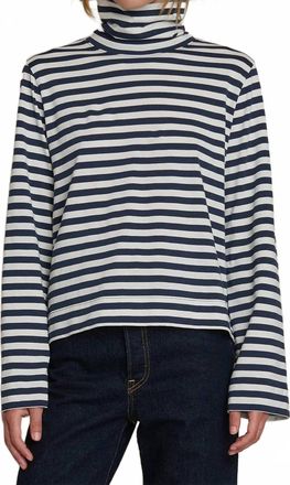 Nation Ltd Neo Turtleneck Top In Seascape Stripe